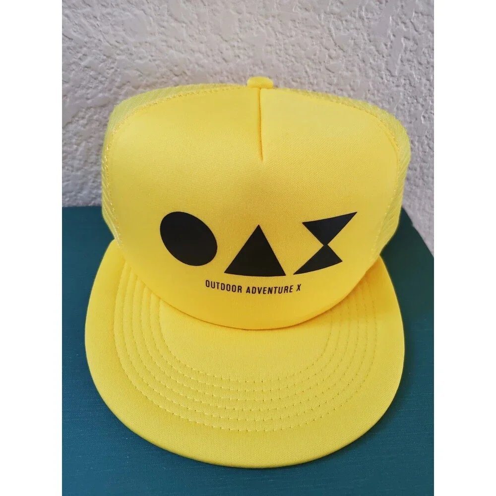 Outdoor Adventure X Hat Yellow Foam Mesh Trucker Cap Snapback Outdoor Retailer